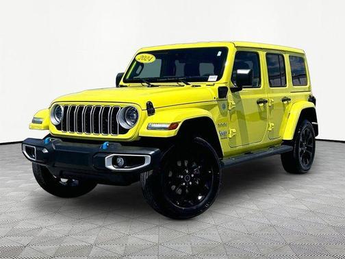 Yellow 2024 Jeep Wrangler 4xe Sahara