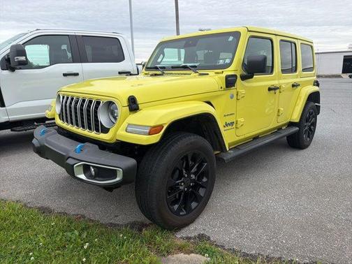 Yellow 2024 Jeep Wrangler 4xe Sahara