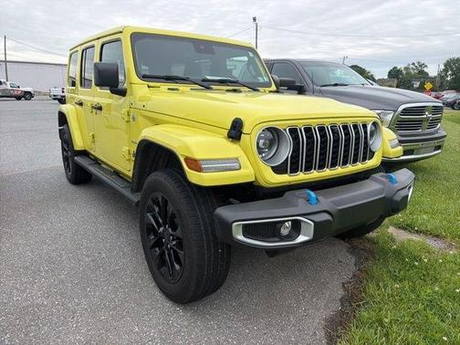 Yellow 2024 Jeep Wrangler 4xe Sahara