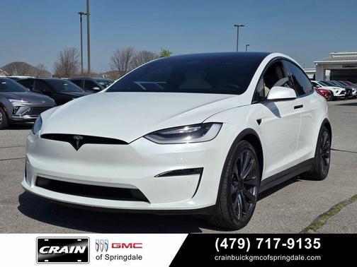 Pearl White Multi-Coat 2022 Tesla Model X Plaid Tri Motor All-Wheel Drive