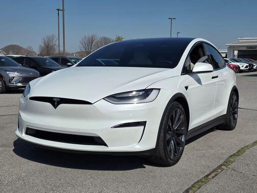 Pearl White Multi-Coat 2022 Tesla Model X Plaid Tri Motor All-Wheel Drive