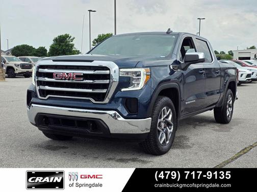 Pacific Blue Metallic 2021 GMC Sierra 1500 SLE