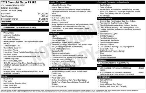 2022 Chevrolet Blazer RS