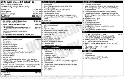 Ebony Twilight Metallic 2023 Buick Encore GX Select