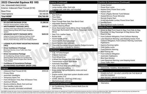 2022 Chevrolet Equinox FWD RS