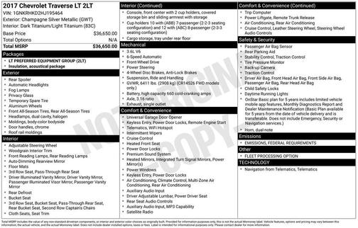 2017 Chevrolet Traverse 2LT