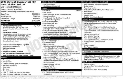 2026 Chevrolet Silverado 1500 RST