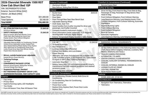 2026 Chevrolet Silverado 1500 RST