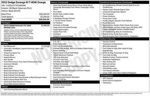 2023 Dodge Durango Hemi Orange AWD