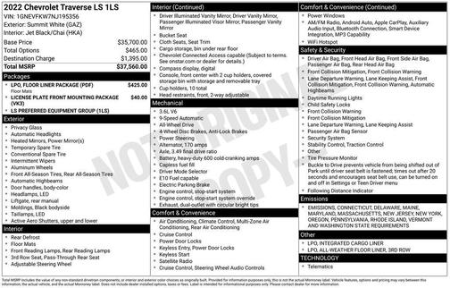 2022 Chevrolet Traverse LS