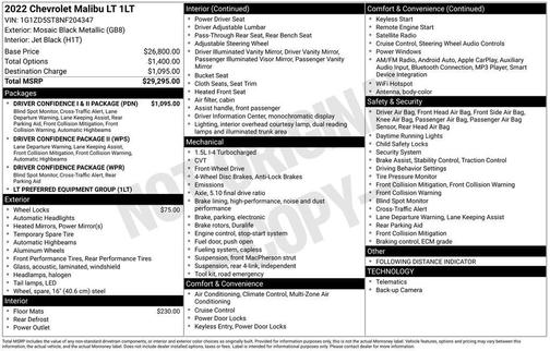 2022 Chevrolet Malibu FWD LT