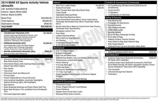 2014 BMW X3 xDrive35i