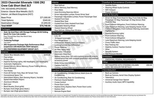 2023 Chevrolet Silverado 1500 ZR2