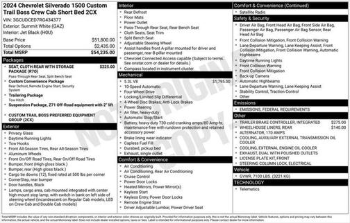 2024 Chevrolet Silverado 1500 Custom Trail Boss
