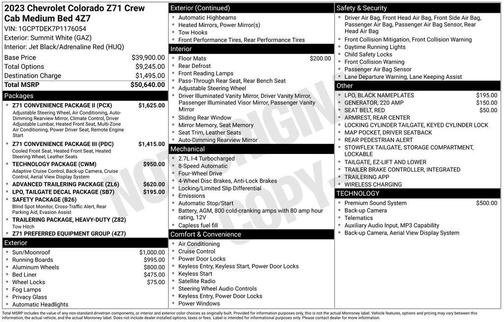 2023 Chevrolet Colorado Z71