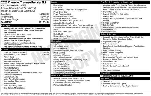 2023 Chevrolet Traverse Premier