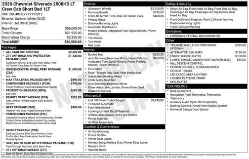 2026 Chevrolet Silverado 2500 LT