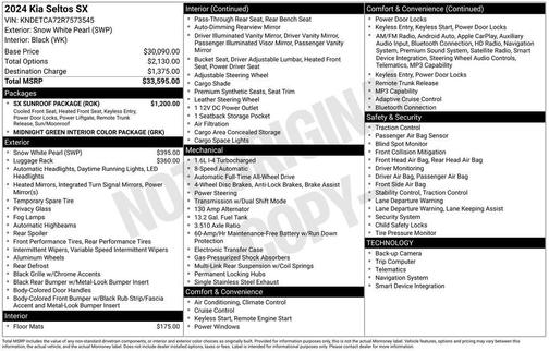 2024 Kia Seltos SX Turbo