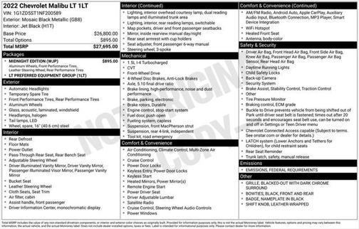 2022 Chevrolet Malibu FWD LT