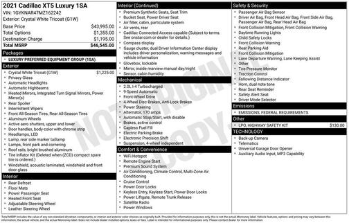 2021 Cadillac XT5 Luxury