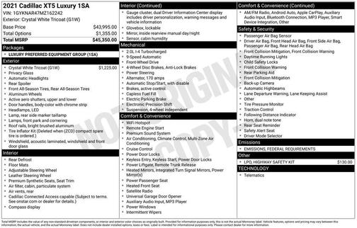 2021 Cadillac XT5 Luxury