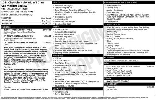 2021 Chevrolet Colorado WT