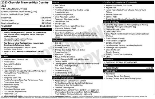 2023 Chevrolet Traverse High Country