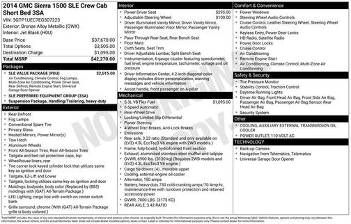 2014 GMC Sierra 1500 SLE