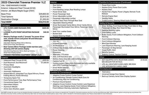 2023 Chevrolet Traverse Premier