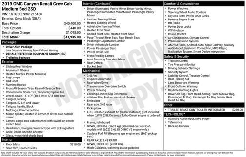 2019 GMC Canyon Denali