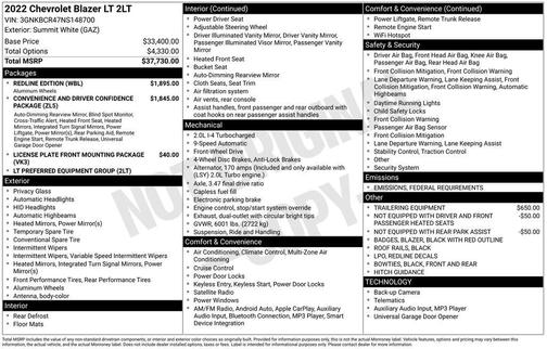 2022 Chevrolet Blazer 2LT