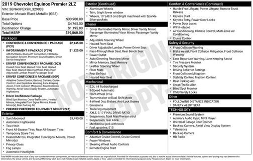 2019 Chevrolet Equinox Premier w/2LZ