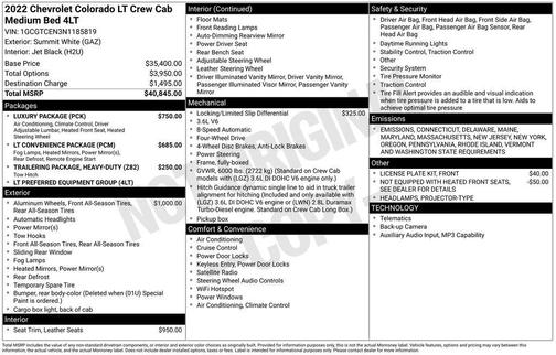 2022 Chevrolet Colorado LT