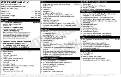 2022 Chevrolet Tahoe LT