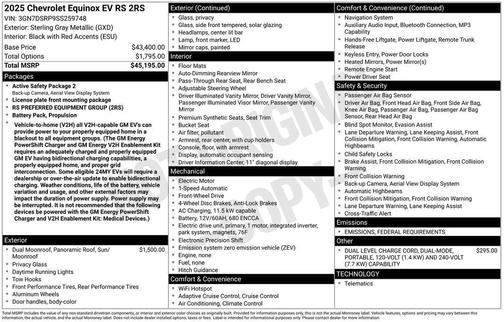 2025 Chevrolet Equinox EV RS