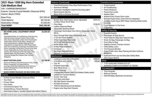 2021 RAM 1500 Big Horn/Lone Star