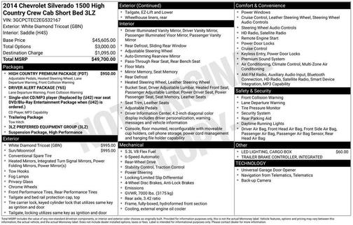 2014 Chevrolet Silverado 1500 High Country
