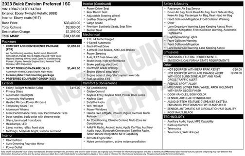 2023 Buick Envision Preferred FWD