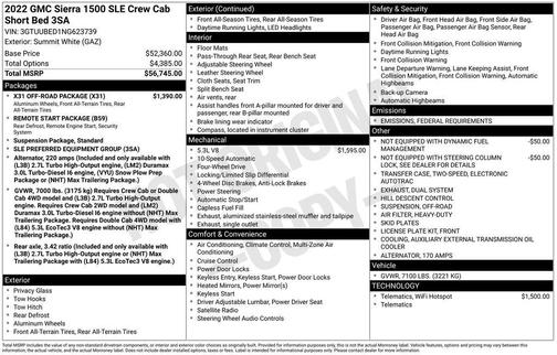 2022 GMC Sierra 1500 SLE
