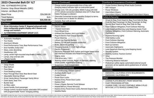 2023 Chevrolet Bolt EV FWD 1LT