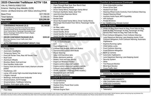 2025 Chevrolet Trailblazer ACTIV