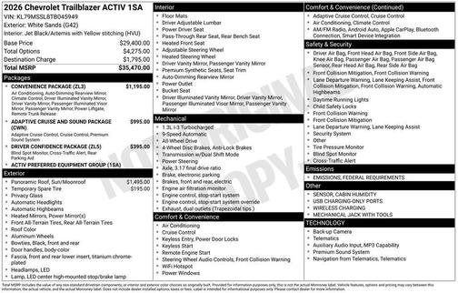 2026 Chevrolet Trailblazer ACTIV