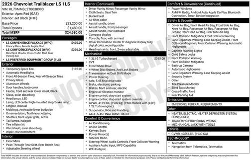 2026 Chevrolet Trailblazer LS