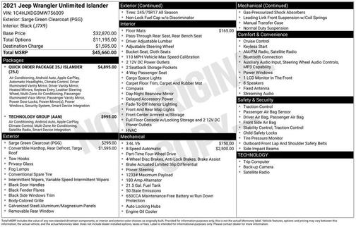 2021 Jeep Wrangler Unlimited Islander 4x4