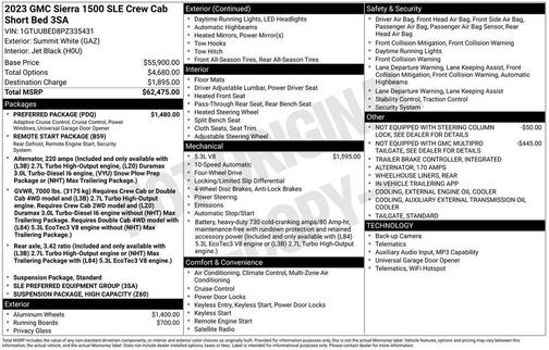 2023 GMC Sierra 1500 SLE