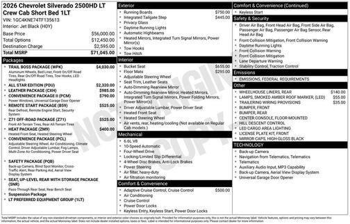 2026 Chevrolet Silverado 2500 LT