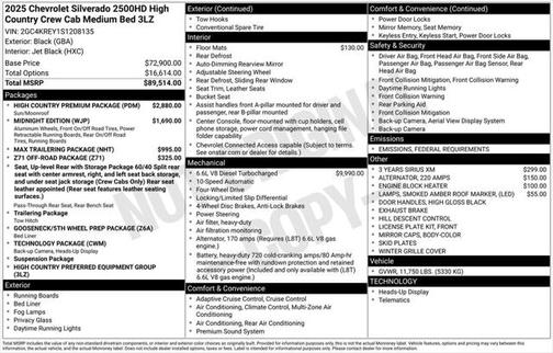 2025 Chevrolet Silverado 2500 High Country