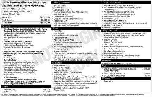 2025 Chevrolet Silverado EV LT