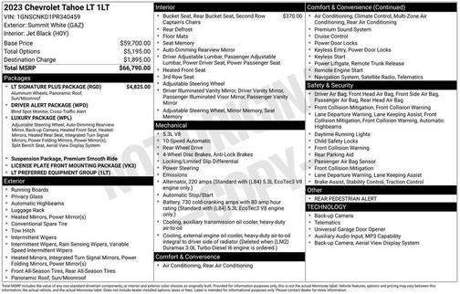 2023 Chevrolet Tahoe LT