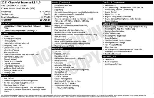 2021 Chevrolet Traverse LS